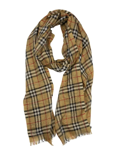 Shop Burberry Scarf In Yellow