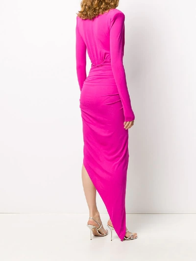 Shop Alexandre Vauthier Asymmetric Jersey Gown In Pink