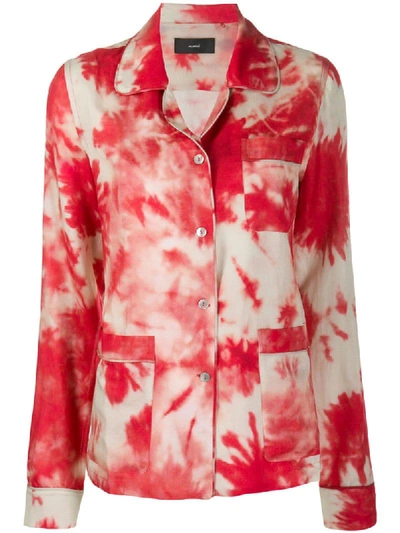 Shop Alanui Tie-dye Pyjama Shirt In Pink