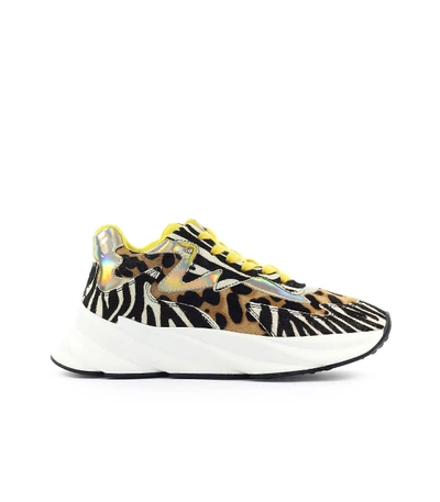Shop Elena Iachi Colette Yellow Zebra Sneaker In Multicolor (multicolor)