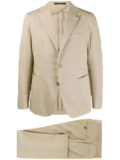 Shop Tagliatore Single-breasted Two-piece Suit In Neutrals