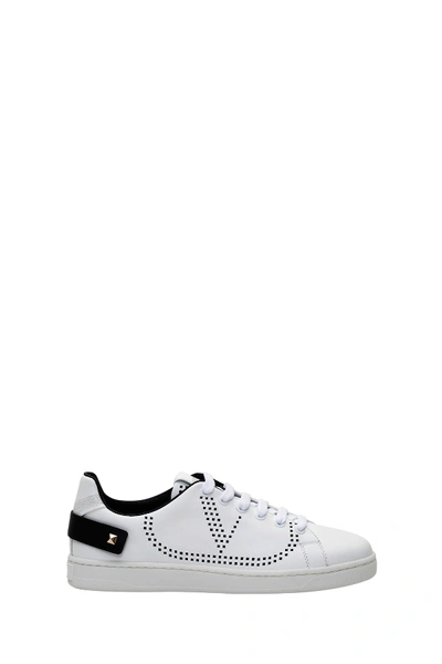 Shop Valentino Backnet Low-top Sneaker With Vlogo Detail In Bianco