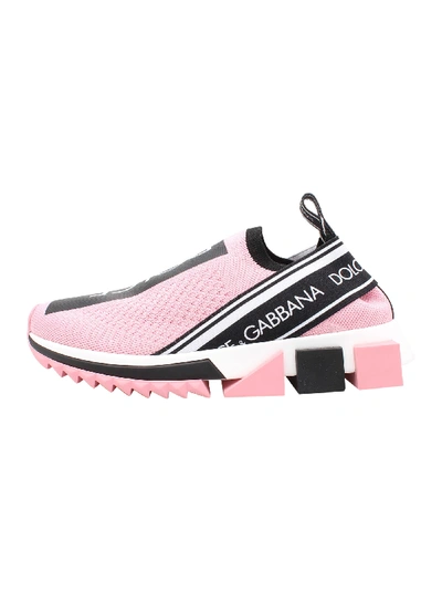 Shop Dolce & Gabbana Polyester Sneaker In Pink