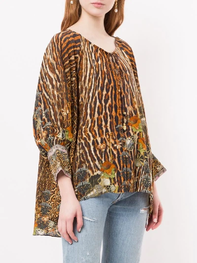 Shop Camilla Wild Azal Buttoned Blouse In Brown