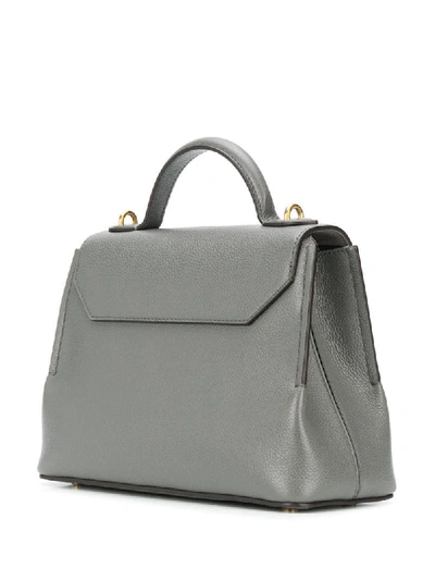Shop Mulberry Seaton Logo Tote Bag In Grey
