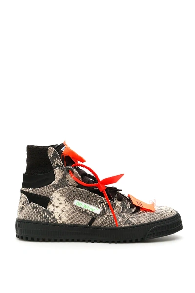 Shop Off-white Python Print Off Court 3.0 Sneakers In Brown,white,black