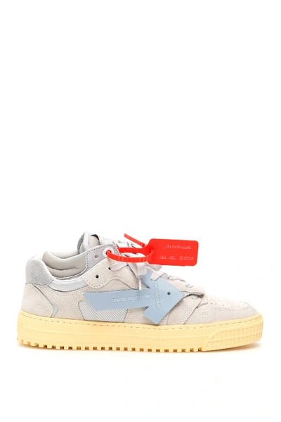 Shop Off-white 3.0 Low Sneakers In Grey,light Blue