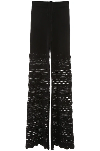 Shop Amiri Crochet Pants In Black