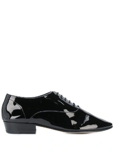 Shop Saint Laurent Leon Lace-up Shoes In Black