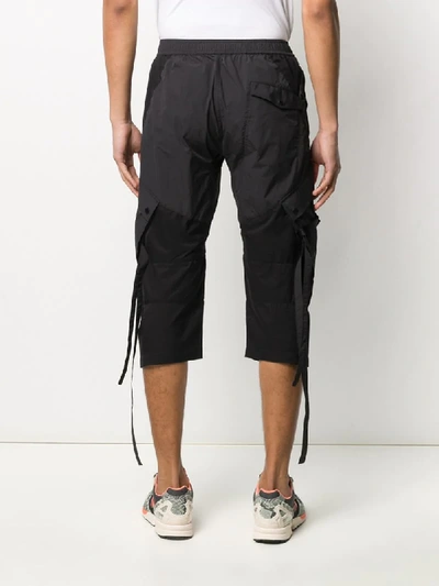 Shop Maharishi Cropped Utility Trousers In Black