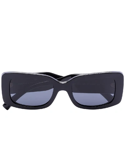 Shop Versace Rectangular-frame Tinted Sunglasses In Black