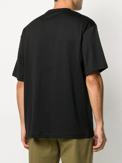 Shop Acne Studios Reflective Face Motif T-shirt In Black