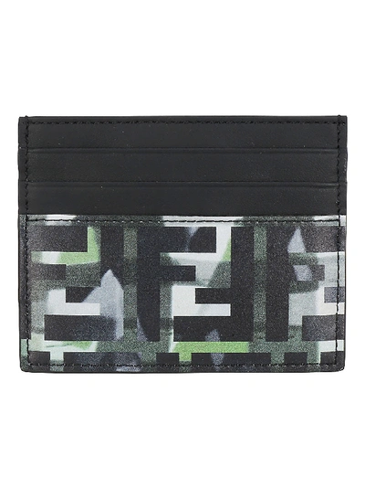 Shop Fendi Card Holder In Nero+mlc+pal