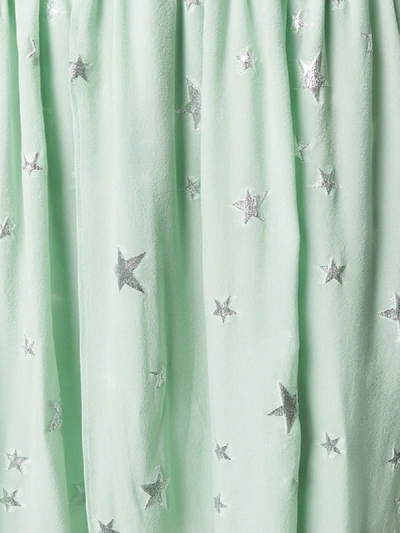 Shop Amiri Front Slit Star Print Dress In Green