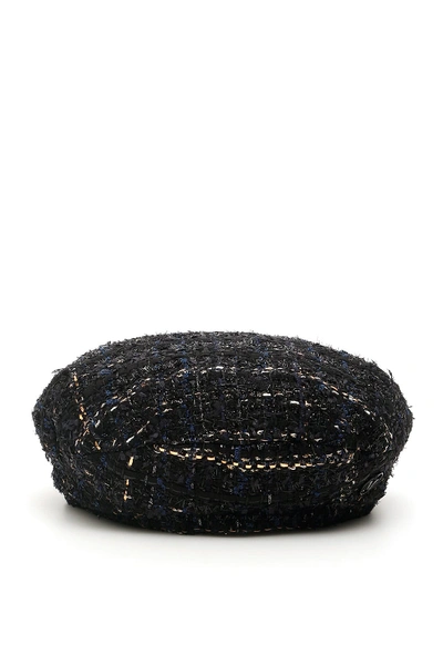 Shop Maison Michel Flore Tweed Beret In Multicolor