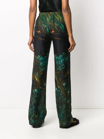 Shop Alanui Monkey Jungle Print Pyjama Trousers In Black