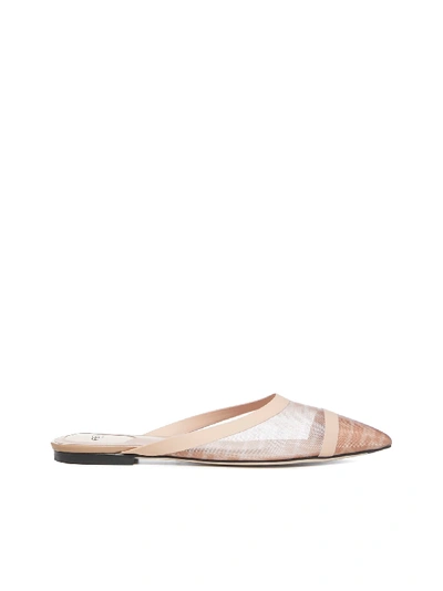 Shop Fendi Flat Shoes In Rose/nudo