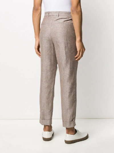 Shop Brunello Cucinelli Tailored Straight-leg Trousers In Neutrals