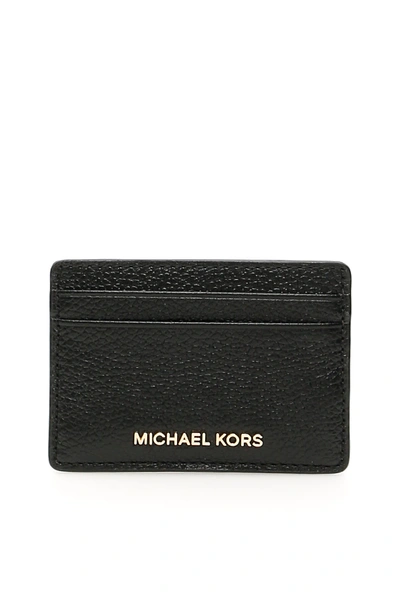 Shop Michael Michael Kors Jet Set Cardholder In Black