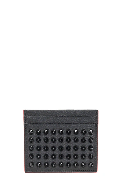 Shop Christian Louboutin Kios Simple Card Holder In Black