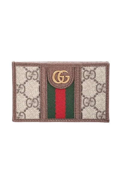 Shop Gucci Ophidia Card Holder In Ebony