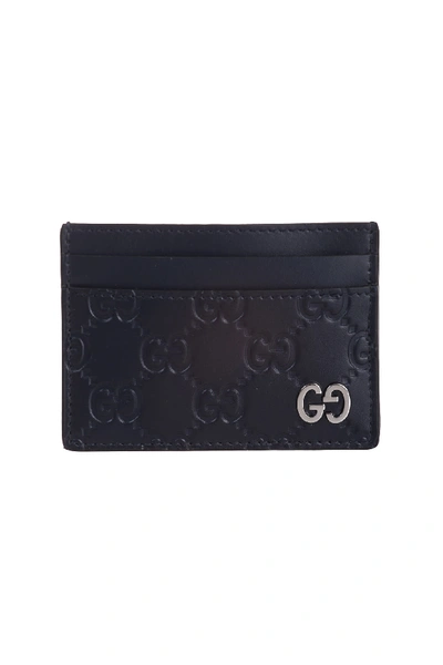 Shop Gucci Signature Card Case In Black