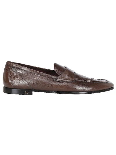 Shop Dolce & Gabbana Loafers In Fango