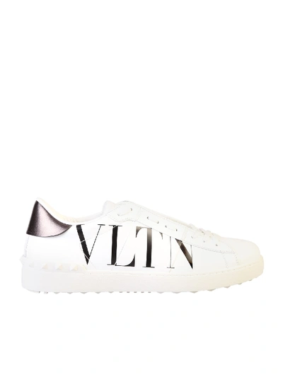 Shop Valentino Sneakers Vltn Bianco/nero/rutenio