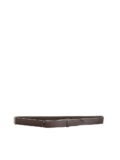 Shop Orciani Nobuckle Bull In Brown