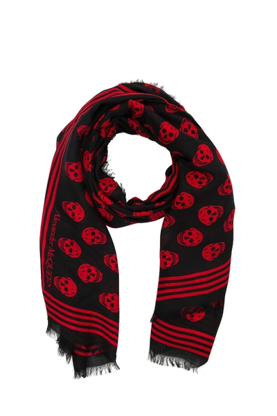 Shop Alexander Mcqueen Skull Scarf