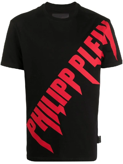 Shop Philipp Plein Logo Print T-shirt In Black