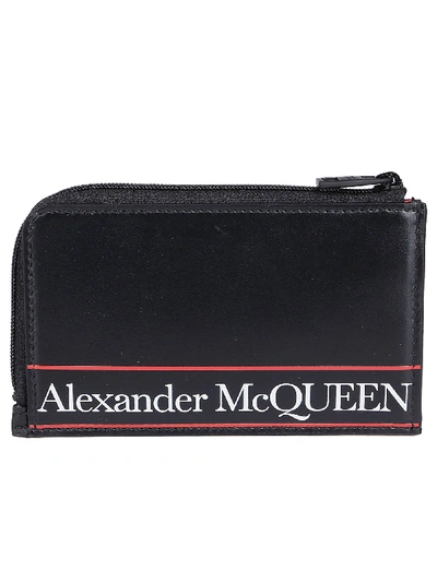 Shop Alexander Mcqueen Black Leather Wallet In Nero