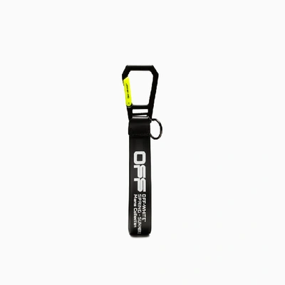 Shop Off-white Wavy Rubber Key Ring Omzg019r20851004 In Blackwhite