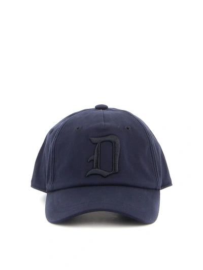 Shop Dondup Hat In Dark Blue