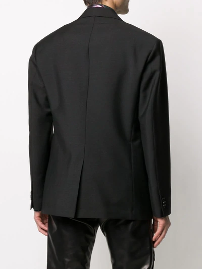 Shop Versace Einreihiges Sakko In Black