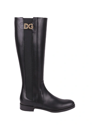 Shop Dolce & Gabbana Black Boots In Nero