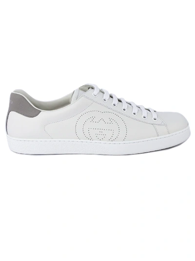 Shop Gucci Ace Sneaker With Interlocking G In Bianco