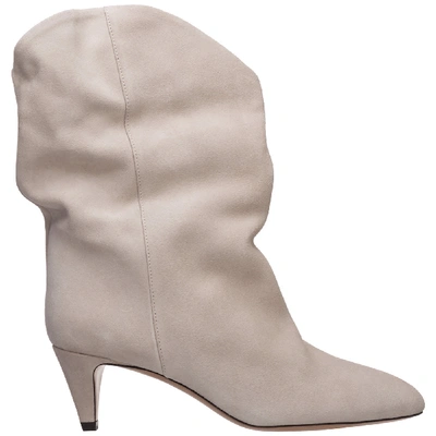 Shop Isabel Marant Dernee Heeled Ankle Boots In Bianco