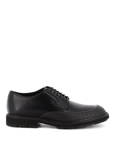 Shop Tod's Laced Shoes In Nero
