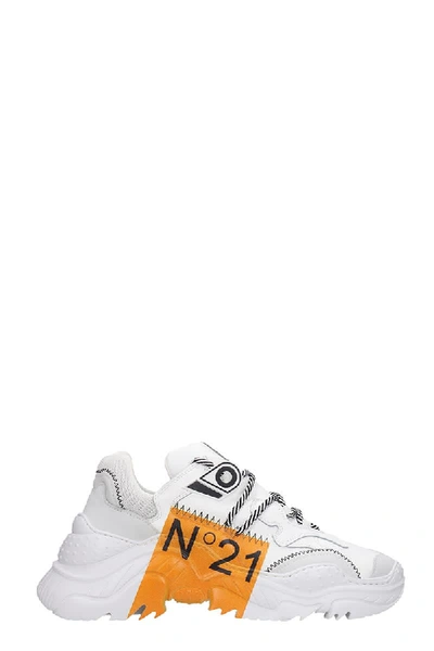 Shop N°21 Billy Sneakers In White Leather