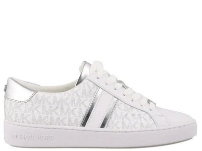 Shop Michael Michael Kors Irving Sneakers In Bright Whte