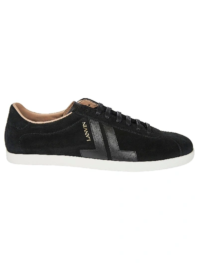 Shop Lanvin Low-top Laced Sneakers In Black