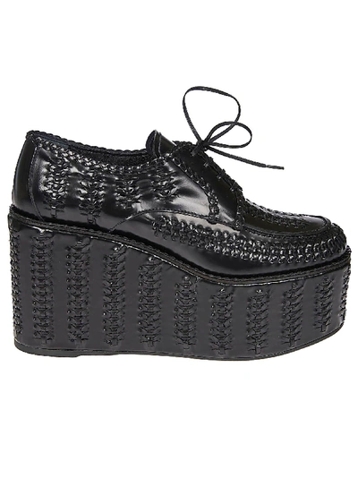 Shop Prada Large Platform Sandals In Black
