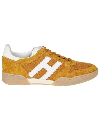 Shop Hogan H357 Sneakers In Yellow