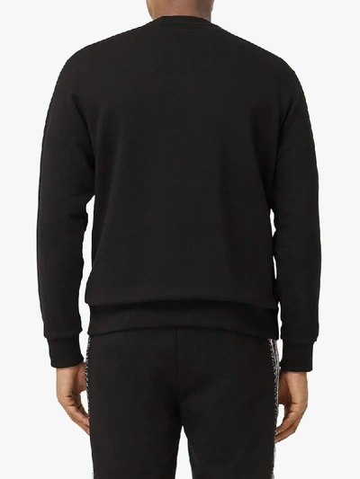 Shop Burberry Monogram Stripe-print Sweatshirt In Black