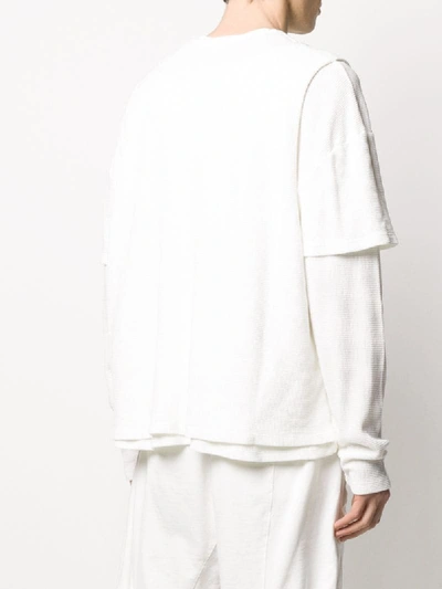 Shop Andrea Ya'aqov Sweatshirt Im Layering-look In White