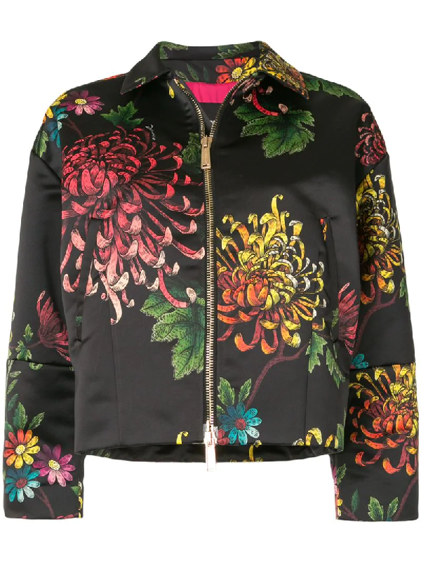 dsquared2 floral bomber jacket