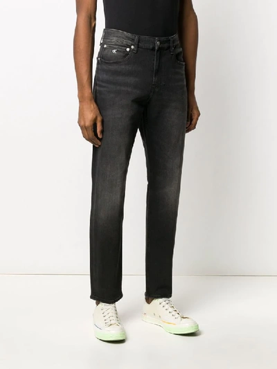 Shop Calvin Klein Jeans Est.1978 Slim-fit Jeans In Black