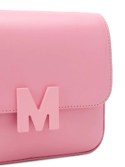 Shop Msgm Small M Logo Shoulder Bag In Pink