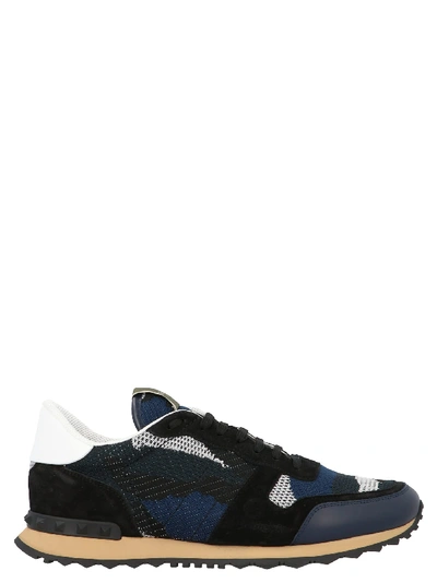 Shop Valentino Rockrunner Sneakers In Blu